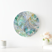 カラフル抽象芸術インクアートウォールクロック ラージ壁時計 (ホーム)