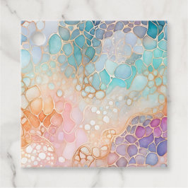 カラフル抽象芸術インクアートギフトラベル フェイバータグ