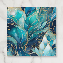 カラフル抽象芸術インクアートギフトラベル フェイバータグ