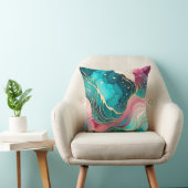 カラフル抽象芸術インクアートスクエア装飾用クッション クッション (椅子)