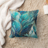 カラフル抽象芸術インクアートスクエア装飾用クッション クッション (ブランケット)