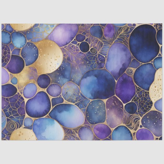 カラフル抽象芸術インクアートティッシュペーパー 薄葉紙 (正面)