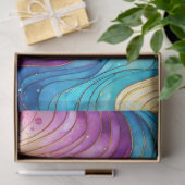 カラフル抽象芸術インクアートティッシュペーパー 薄葉紙 (ギフト)