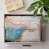 カラフル抽象芸術インクアートティッシュペーパー 薄葉紙 (ギフト)