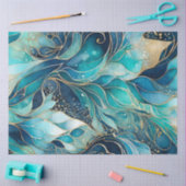 カラフル抽象芸術インクアートティッシュペーパー 薄葉紙 (クラフト)