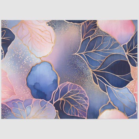 カラフル抽象芸術インクアートティッシュペーパー 薄葉紙 (正面)