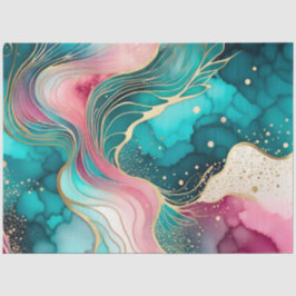 カラフル抽象芸術インクアートティッシュペーパー 薄葉紙