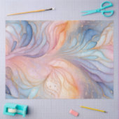 カラフル抽象芸術インクアートティッシュペーパー 薄葉紙 (クラフト)