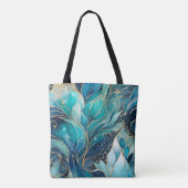 カラフル抽象芸術インクアートトートバッグ トートバッグ (裏面)