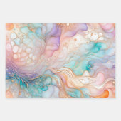 カラフル抽象芸術インクアート包装紙シート ラッピングペーパーシート (正面)