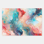 カラフル抽象芸術インクアート包装紙シート ラッピングペーパーシート (正面2)