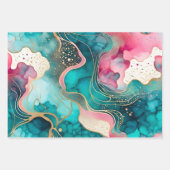 カラフル抽象芸術インクアート包装紙シート ラッピングペーパーシート (正面3)