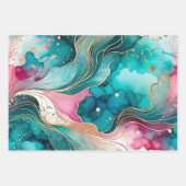 カラフル抽象芸術インクアート包装紙シート ラッピングペーパーシート (正面2)