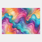 カラフル抽象芸術インクアート包装紙シート ラッピングペーパーシート (正面)