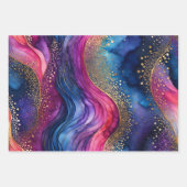 カラフル抽象芸術インクアート包装紙シート ラッピングペーパーシート (正面3)