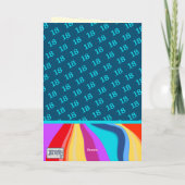 カラフル抽象芸術インスピリティカスタムング誕生日 カード (裏面)