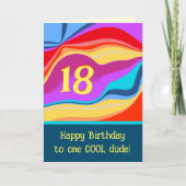 カラフル抽象芸術インスピリティカスタムング誕生日 カード (正面)