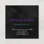 カラフル抽象芸術ウォーターカラーアートスクエアビジネスC スクエア名刺 (裏面)