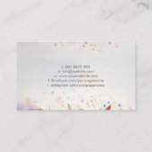 カラフル抽象芸術ウォーターカラーツリーアート 名刺 (裏面)