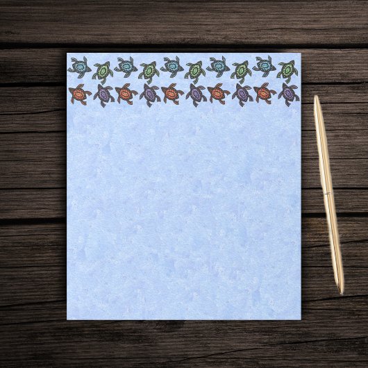 カラフル抽象芸術ウミガメ ノートパッド