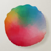 カラフル抽象芸術エレガントテンプレートトレンディーモダン ラウンドクッション (裏面)
