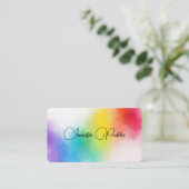 カラフル抽象芸術エレガントモダンテンプレート 名刺 (スタンド正面)