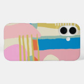 カラフル抽象芸術オーガニック図形ラインボースタイル Case-Mate iPhoneケース (裏面 (横))