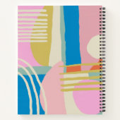 カラフル抽象芸術オーガニック図形ラインボーレシピ ノートブック (裏面)