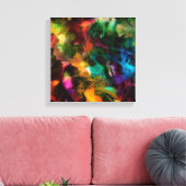 カラフル抽象芸術キャンバスプリント- 12インチx 12インチ キャンバスプリント (インサイチュ (リビング))