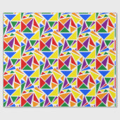 カラフル抽象芸術クラシックLGBTQレインボー国旗 ラッピングペーパー (フラット)