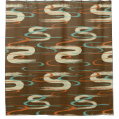 カラフル抽象芸術グランジデザイン シャワーカーテン (正面)