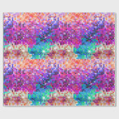カラフル抽象芸術グリッターパターン ラッピングペーパー (フラット)