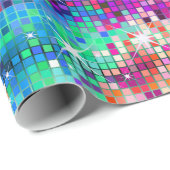 カラフル抽象芸術グリッターパターン ラッピングペーパー (ロールコーナー)