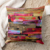 カラフル抽象芸術グリッター クッション (ブランケット)