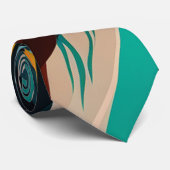 カラフル抽象芸術グリーン混合組織 ネクタイ (ロール)