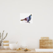 カラフル抽象芸術グルーシルエット ポスター (キッチン)