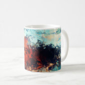 カラフル抽象芸術コンテンポラリーアートワーク コーヒーマグカップ (正面右)