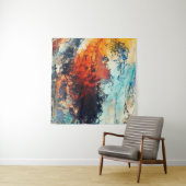 カラフル抽象芸術コンテンポラリーアートワーク タペストリー (インサイチュ(横))