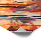 カラフル抽象芸術コンテンポラリーアートワーク ポスター (角)