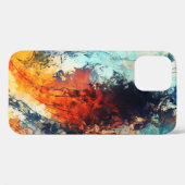 カラフル抽象芸術コンテンポラリーアートワーク Case-Mate iPhoneケース (裏面 (横))
