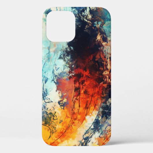 カラフル抽象芸術コンテンポラリーアートワーク Case-Mate iPhoneケース (裏面)