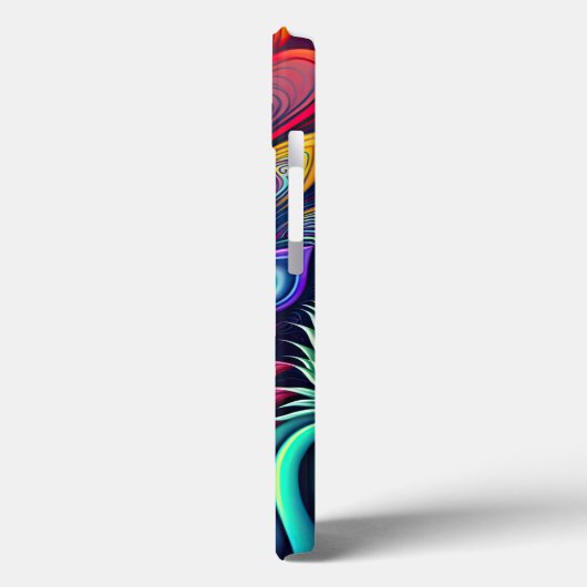 カラフル抽象芸術サイケデリックの美しい花 Case-Mate iPhoneケース (裏面 / 左)