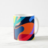 カラフル抽象芸術サイケデリックの背景 コーヒーマグカップ (正面右)