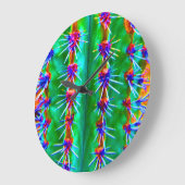 カラフル抽象芸術サクポップ・アートのスモダン南西 ラージ壁時計 (傾斜)
