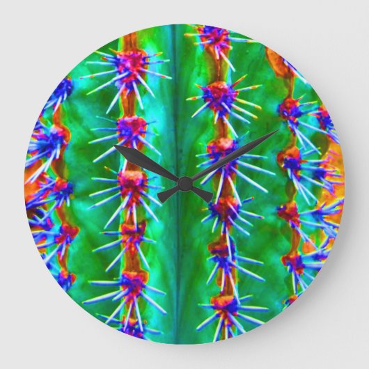 カラフル抽象芸術サクポップ・アートのスモダン南西 ラージ壁時計 (正面)