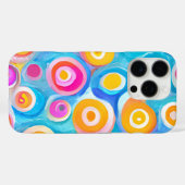 カラフル抽象芸術サークルアーモダンハッピーおもしろい Case-Mate iPhoneケース (裏面 (横))