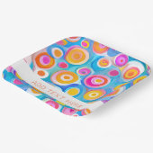 カラフル抽象芸術サークルArt Artist ADD OWN文字 ペーパープレート (傾斜あり)