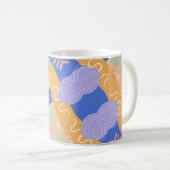 カラフル抽象芸術シェイプのマはっきりしたグ – & モダン コーヒーマグカップ (正面右)