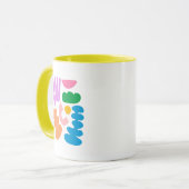 カラフル抽象芸術シェイプモダンミニマリスト マグカップ (正面左)