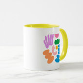 カラフル抽象芸術シェイプモダンミニマリスト マグカップ (正面右)